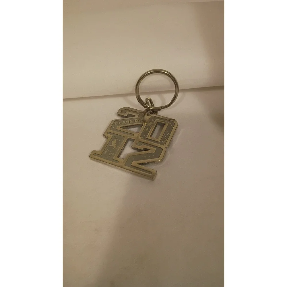 Jostens Class of 2012 Graduation Keychain Silver Tone Metal Souvenir Key Ring